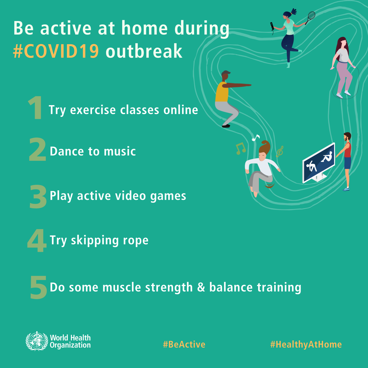 5 physical activities proposed- Be active at home during #COVID19 ... 5 physical activities proposed- Be active at home during #COVID19 ...